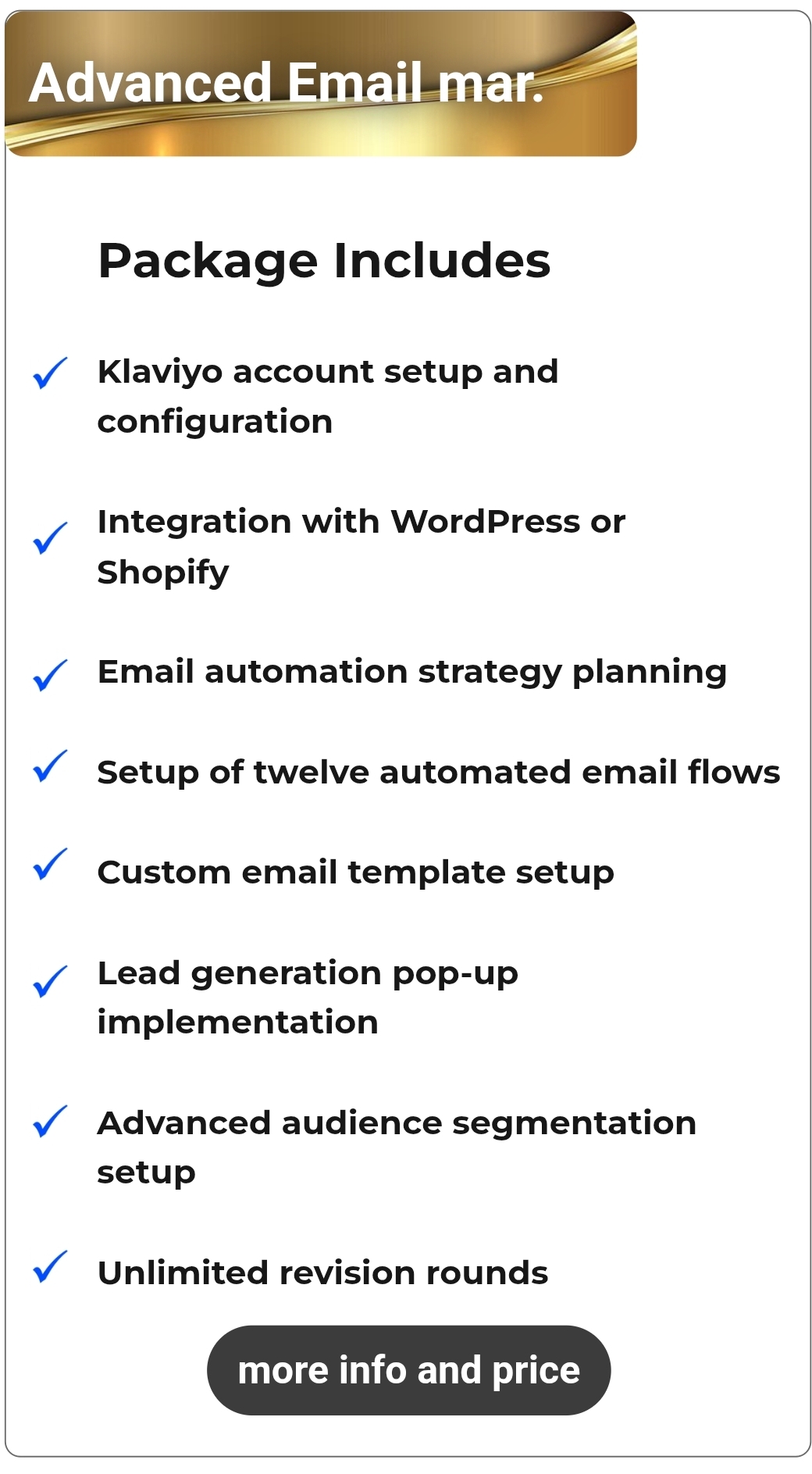 Email marketing advanced Creadifity